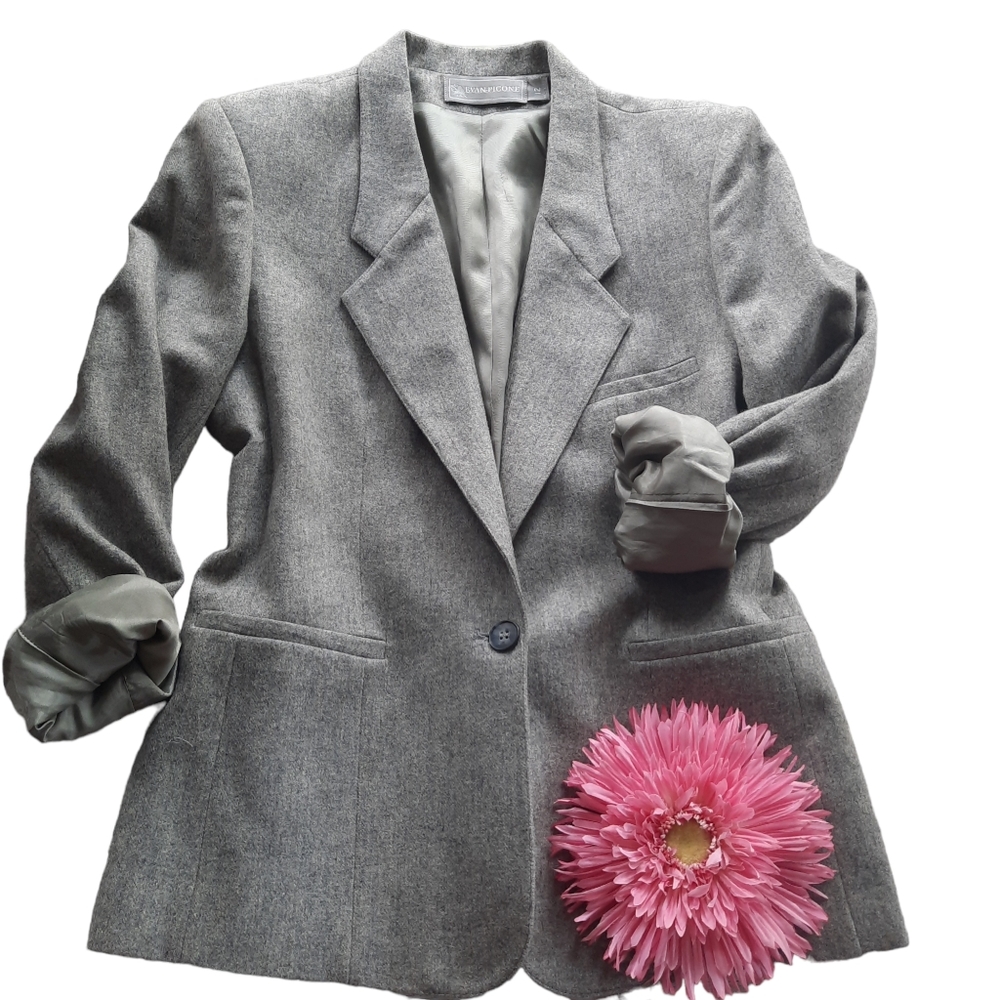 Vintage Evan Picone Pure Wool Blazer Jacket